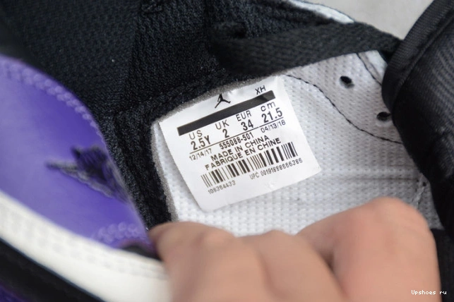 Air 555088-501  High OG Retro 1 'Court Kids Jordan Purple' 0908